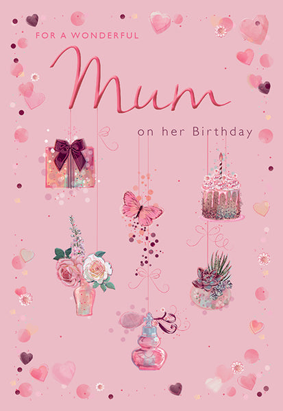 Mum birthday card - traditional design