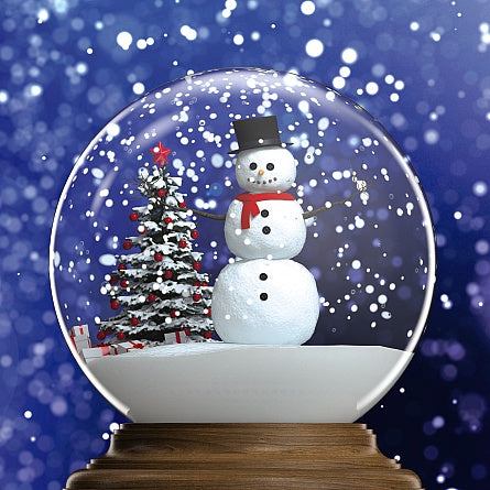 3D General Christmas card - snow globe