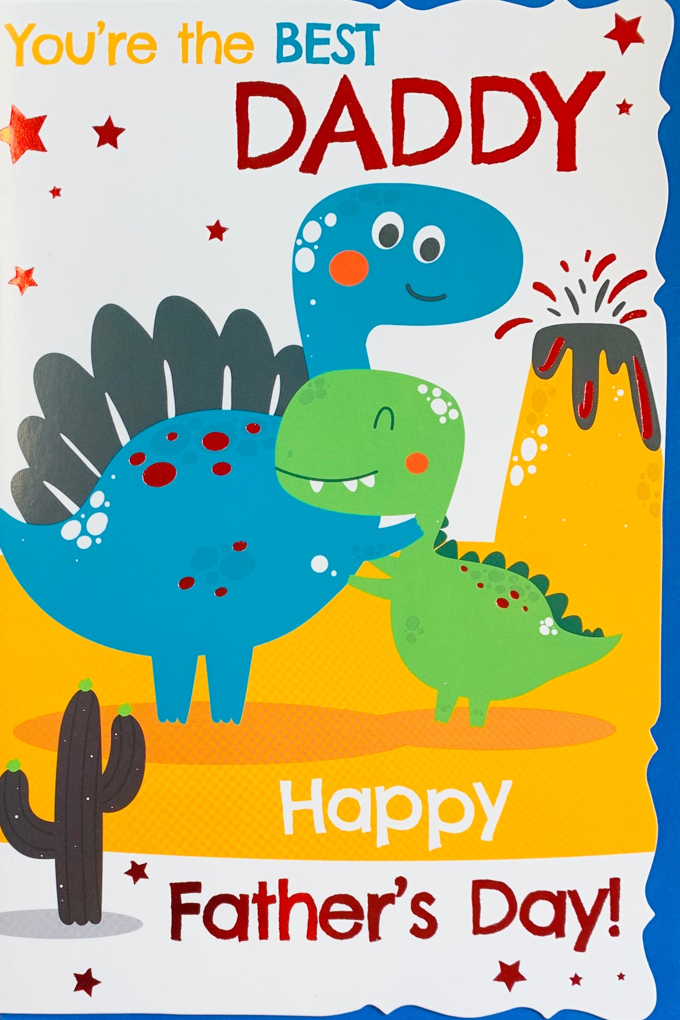 Daddy Father’s Day card cute dinosaurs