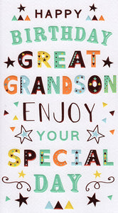 Great-Grandson birthday card