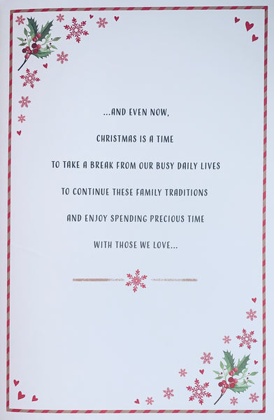 Mum and Dad Christmas card- Large card and long verse