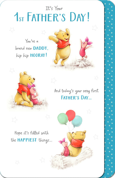 Winnie the Pooh Daddy’s first Father’s Day card