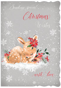 General Christmas card - cute deer