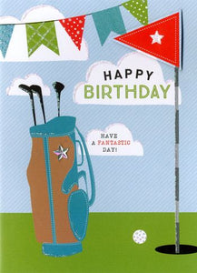 Birthday card for him - golf fan