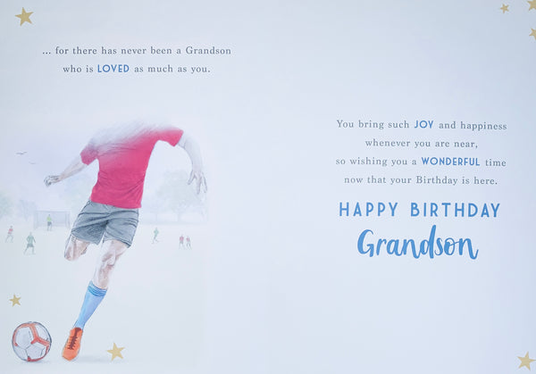 Grandson birthday card - football