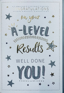 A-levels exam congratulations card