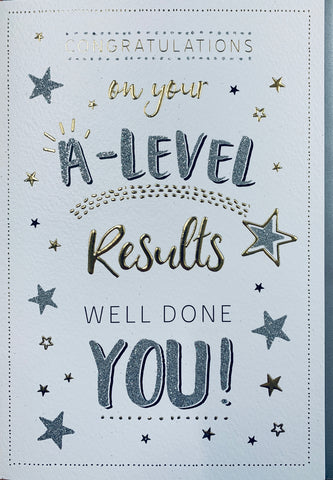A-levels exam congratulations card