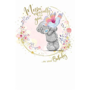 Me to you Mum birthday card - bear with flower
