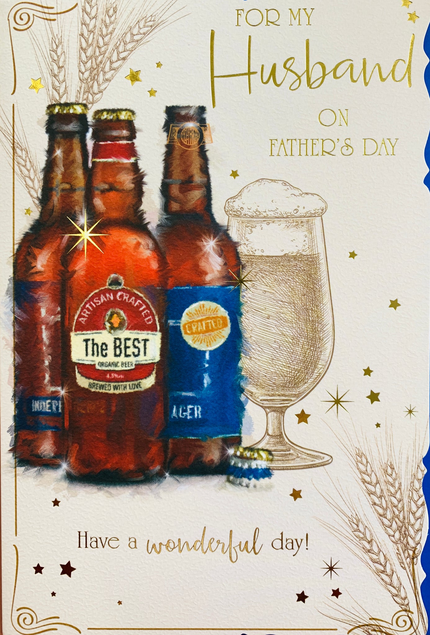 Husband Father’s Day card lager and beer