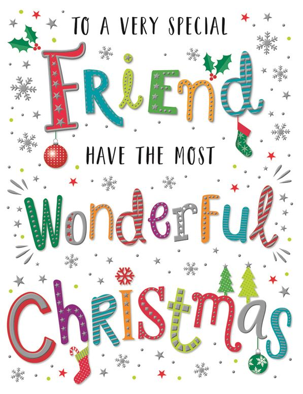 Friend Christmas card- modern