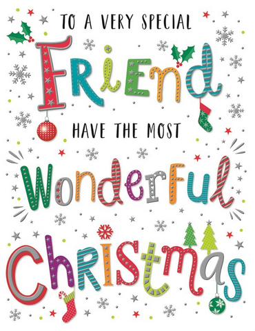 Friend Christmas card- modern