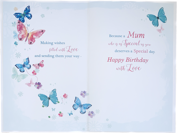 Mum birthday card - butterflies