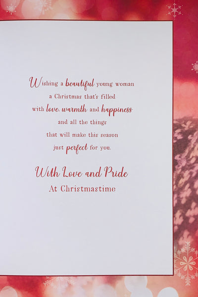 Daughter Christmas card - sentimental verse