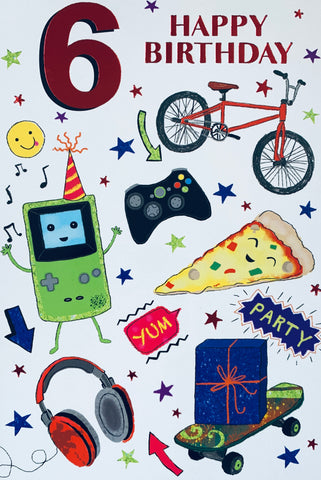 Age 6 birthday card