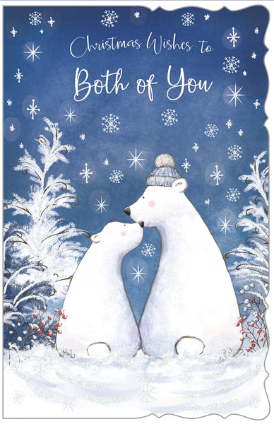 To both of you Christmas card - cute polar bears