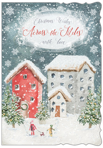 Across the miles Christmas card - traditional