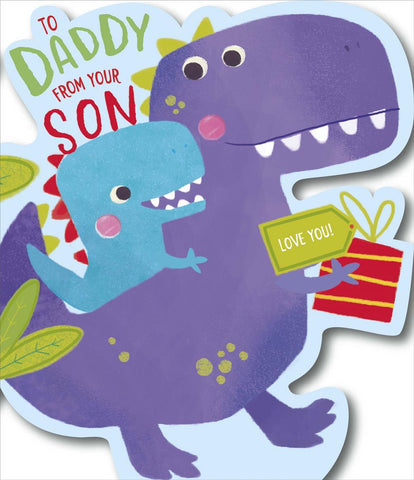 Daddy Father’s Day card from your Son- Dinosaur
