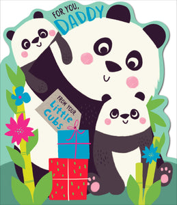 Daddy Father’s Day card- cute pandas