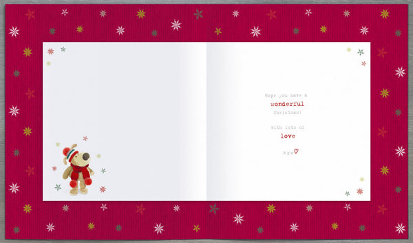 Godfather Christmas card - Boofle with Xmas lights