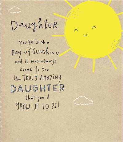 Daughter birthday card- happy sun