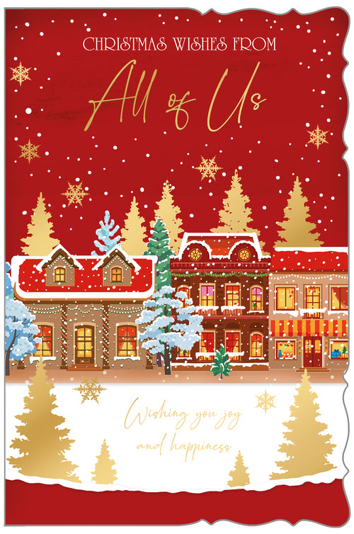 From all of us Christmas card - winter town