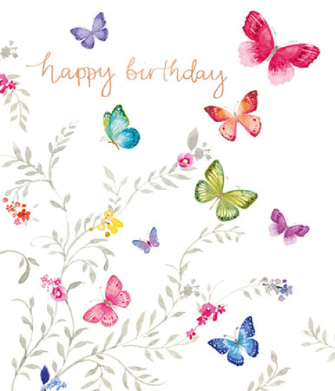General birthday card for her- butterflies