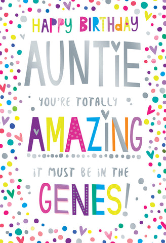 Auntie birthday card - modern