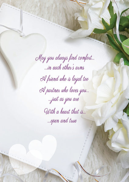 Son and Daughter-in-law wedding day card - sentimental verse