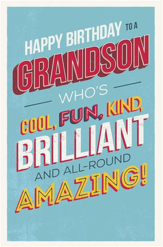 Grandson birthday card - funny
