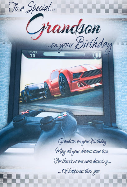 Grandson birthday card - gamer