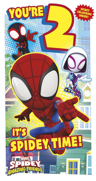 Age 2 birthday card - Spider Man