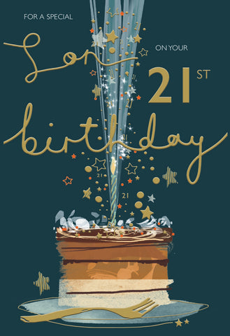 Son 21st birthday card- birthday card