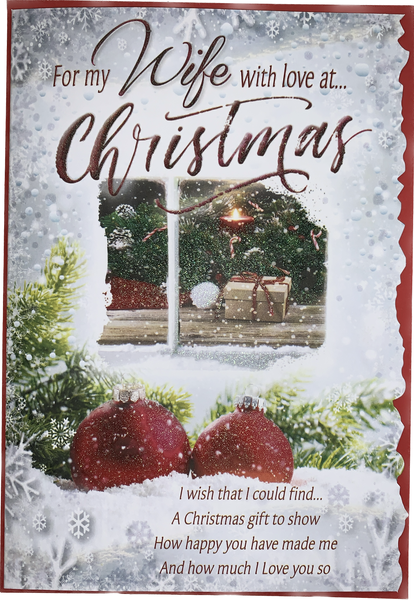 Wife Christmas card - loving verse
