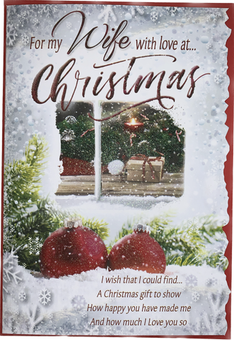 Wife Christmas card - loving verse