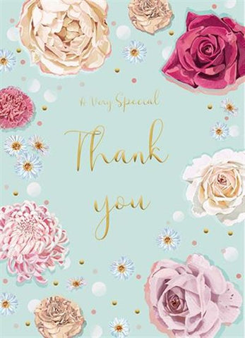 Thank you card - roses