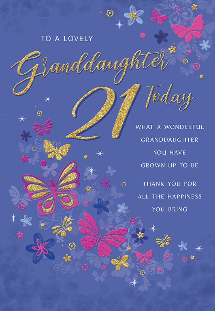 Granddaughter 21st  birthday card - Nova