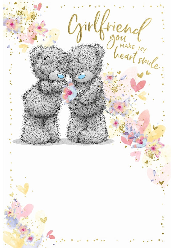 Me to you Girlfriend birthday card- tatty teddy with present and cupcake
