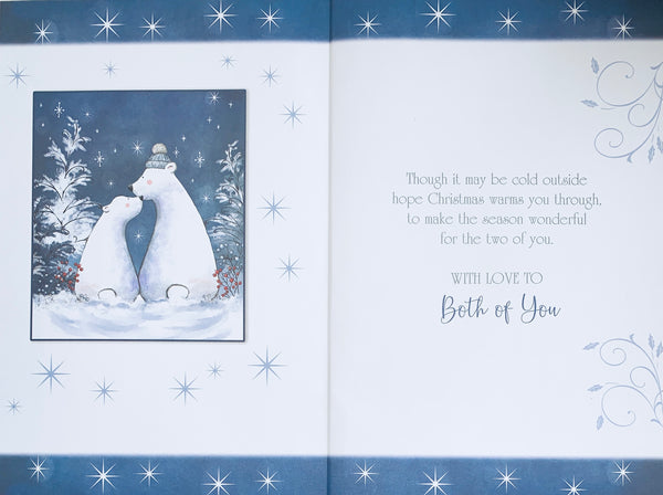 To both of you Christmas card - cute polar bears