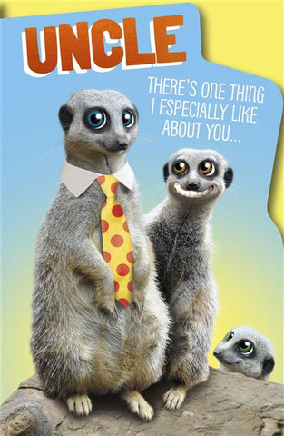Funny Uncle birthday card- meerkats