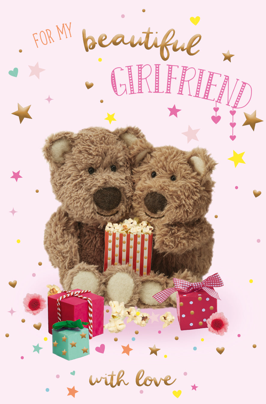 Girlfriend birthday card - cute bears