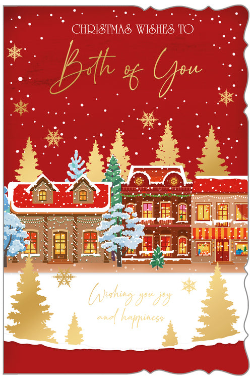 To both of you Christmas card - festive town