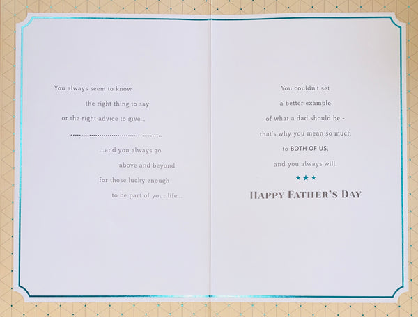 Dad Father’s Day card- from both of us