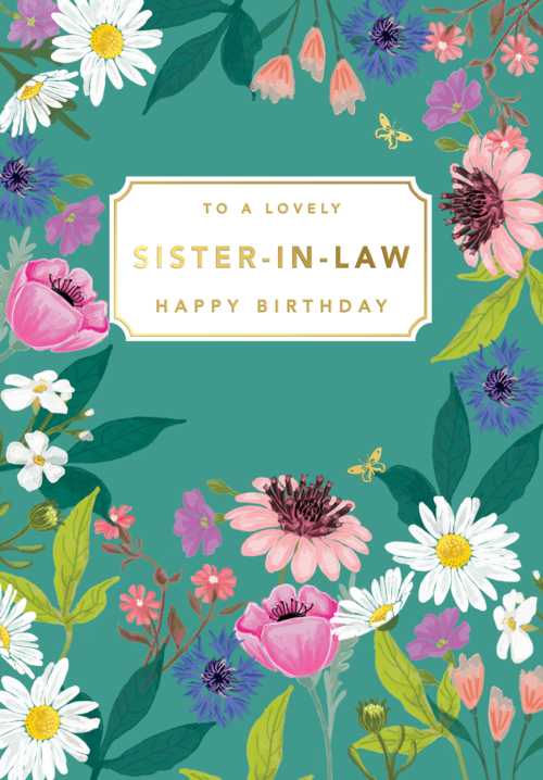 Sister-in-law birthday card- flowers