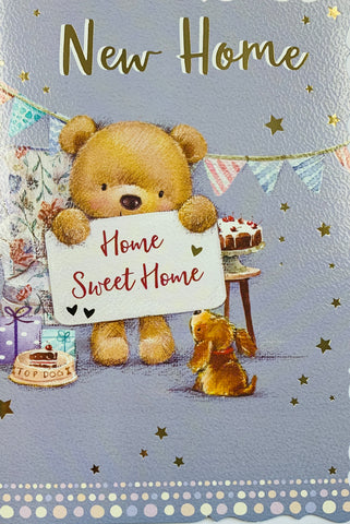 New home card - cute bear
