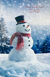 Dad Christmas card - snowman