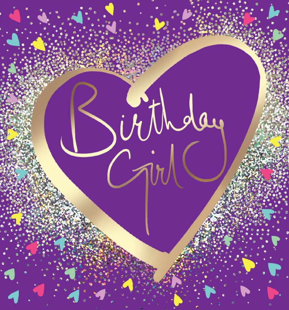 Birthday girl birthday card- sparklicious