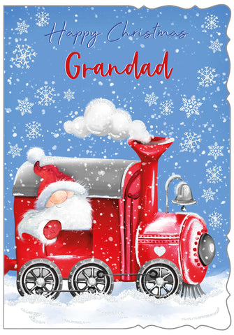 Grandad Christmas card - Santa train