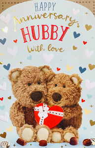 Husband anniversary card - cute bears