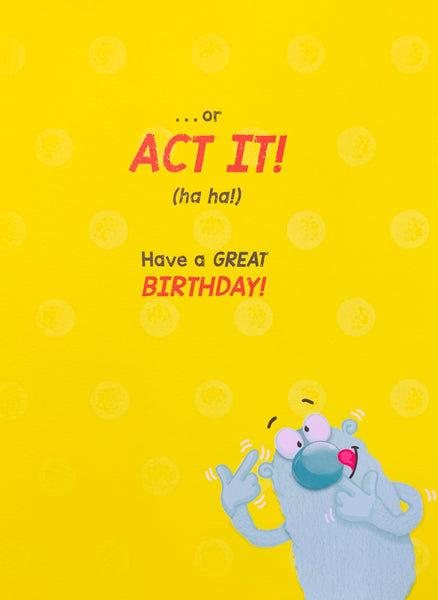 Dad funny birthday card- act your age