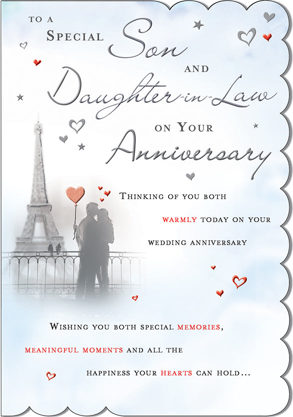 Son and Daughter in law wedding anniversary card